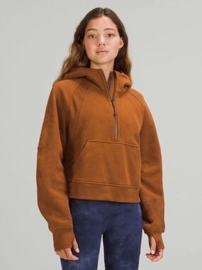 🤎Lululemon Oversized 1/2 Zip Scuba Hoodie🤎 ~XS/S (rare 🦄 color)